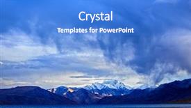  Presentation with storm - Colorful slide set enhanced with gathering storm over himalayan lake backdrop and a cobalt blue colored foreground