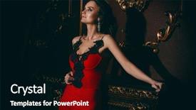  Presentation with luxury fashion - Cool new presentation theme with gatsby - attractive female model posing backdrop and a black colored foreground