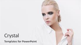  Presentation with gatsby - PPT theme having gatsby - attractive young model with bright background and a white colored foreground