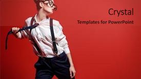  Presentation with fashion - Beautiful theme featuring gatsby - fashion shot attractive female model backdrop and a red colored foreground
