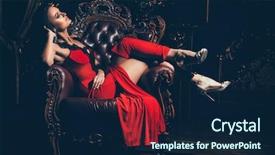  Presentation with gatsby - Presentation design enhanced with gatsby - gorgeous attractive woman background and a navy blue colored foreground