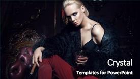  Presentation with gatsby - PPT layouts having gatsby - seductive girl sitting background and a black colored foreground