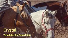  Presentation with gaucho - Presentation with gaucho-on-the-horse background and a tawny brown colored foreground