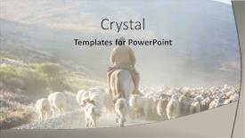  Presentation with mountains - Presentation design with gauchos-ahd-herd-of-goats background and a lemonade colored foreground