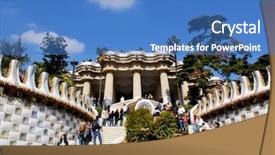  Presentation with mosaic - Amazing presentation having gaudi - pavilion decorated with mosaic backdrop and a teal colored foreground