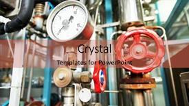  Presentation with pipes - Audience pleasing PPT layouts consisting of gauge - closeup of manometer pipes backdrop and a red colored foreground