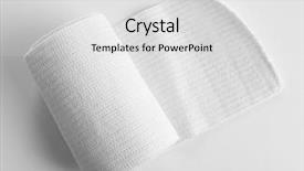  Presentation with roll - PPT layouts having gauze - medical bandage roll isolated background and a light gray colored foreground