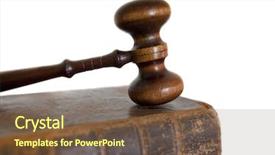  Presentation with gavel - Amazing PPT layouts having gavel and book on white backdrop and a tawny brown colored foreground