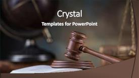  Presentation with law books - Cool new PPT theme with gavel and books law globe backdrop and a wine colored foreground