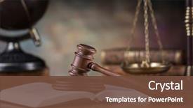  Presentation with law books - Theme featuring gavel and books law globe background and a tawny brown colored foreground