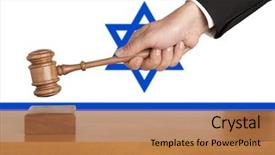  Presentation with israel flag - Colorful slide set enhanced with gavel and flag of israel backdrop and a  colored foreground