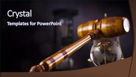  Presentation with court gavel - PPT layouts having gold and white xmas ornaments background and a light gray colored foreground