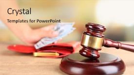  Presentation with hand holding colorful brain sketch - Cool new presentation design with gavel and hand holding money backdrop and a lemonade colored foreground