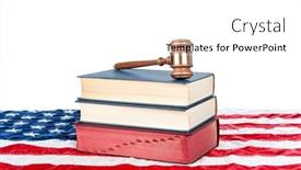  Presentation with law books - Slides enhanced with gavel-and-law-books-resting background and a white colored foreground