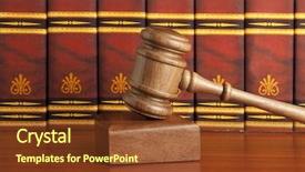  Presentation with gavel - Presentation consisting of gavel and old book background and a tawny brown colored foreground