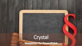  Presentation with judge - Beautiful theme featuring gavel and paragraph as law backdrop and a tawny brown colored foreground