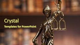  Presentation with scales of justice - Slide set consisting of gavel and scales of justice background and a tawny brown colored foreground