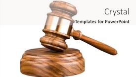  Presentation with gavel - Theme enhanced with gavel-and-wooden-block-isolated background and a white colored foreground
