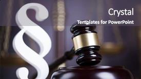  Presentation with court gavel - Slides enhanced with gavel court and paragraph sign background and a dark gray colored foreground
