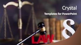  Presentation with court gavel - Cool new PPT layouts with gavel court and paragraph sign backdrop and a dark gray colored foreground
