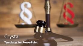  Presentation with court gavel - Slide set enhanced with gavel court and paragraph sign background and a tawny brown colored foreground