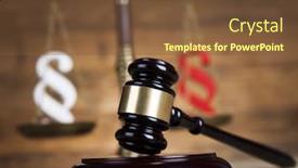  Presentation with court gavel - Audience pleasing presentation design consisting of gavel court and paragraph sign backdrop and a tawny brown colored foreground