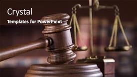  Presentation with mallet - PPT theme consisting of gavel-law-theme-mallet background and a tawny brown colored foreground
