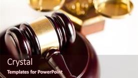  Presentation with mallet - Beautiful presentation theme featuring gavel law theme mallet of judge backdrop and a wine colored foreground