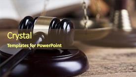  Presentation with mallet - Colorful theme enhanced with gavel mallet of justice concept backdrop and a tawny brown colored foreground