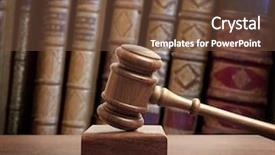  Presentation with court gavel - Presentation theme enhanced with gavel of a judge background and a tawny brown colored foreground