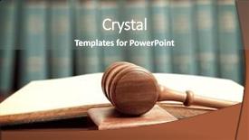  Presentation with court gavel - Slide deck consisting of gavel of a judge background and a gray colored foreground
