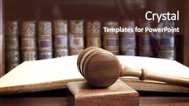  Presentation with court gavel - Presentation design enhanced with gavel of a judge background and a tawny brown colored foreground