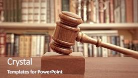  Presentation with court gavel - Slide deck enhanced with gavel of a judge background and a red colored foreground