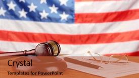  Presentation with divorce - Audience pleasing theme consisting of gavel on american flag background backdrop and a red colored foreground