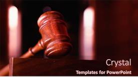  Presentation with court gavel - Colorful slide set enhanced with gavel-on-block-in-court backdrop and a wine colored foreground