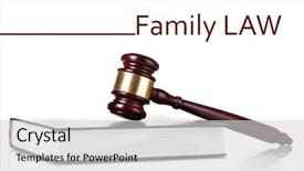  Presentation with family law - PPT layouts consisting of gavel on book and family background and a light gray colored foreground