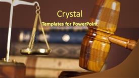  Presentation with gavel - Beautiful PPT theme featuring gavel-on-books backdrop and a tawny brown colored foreground