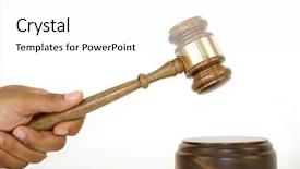  Presentation with maroon and white - Amazing PPT layouts having gavel on white background backdrop and a white colored foreground