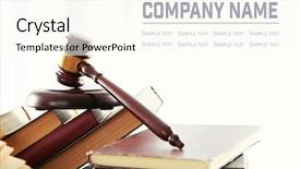  Presentation with gavel - Presentation theme featuring gavel with pile of books background and a cream colored foreground