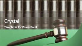  Presentation with gavel - Theme having gavel background and a dark gray colored foreground