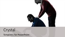  Presentation with silhouettes family - Audience pleasing PPT theme consisting of gay - homosexuals parents men family backdrop and a light gray colored foreground