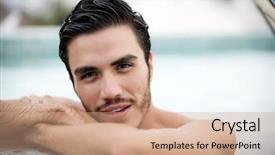  Presentation with luxury - Audience pleasing PPT layouts consisting of gay colors - young man relaxing backdrop and a coral colored foreground