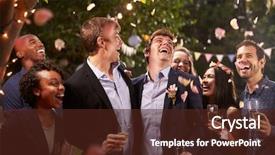  Presentation with gay - Amazing slide deck having gay couple celebrating wedding backdrop and a tawny brown colored foreground