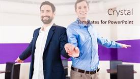  Presentation with couple dance - Slide deck consisting of gay couple learning in dance class background and a lemonade colored foreground