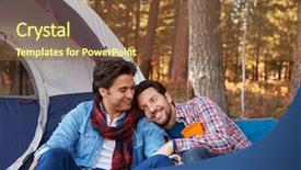  Presentation with rv camping - Amazing presentation having gay couple on autumn camp backdrop and a  colored foreground