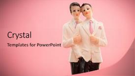 Presentation with gay pride - Slides enhanced with gay groom cake toppers background and a coral colored foreground