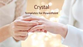  Presentation with wedding ring - PPT layouts having gay homosexuality same-sex marriage background and a lemonade colored foreground