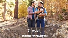  Presentation with family gay - Slide set enhanced with gay male couple with baby background and a violet colored foreground