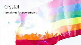  Presentation with lgbt diversity - Cool new PPT layouts with gay parade and lgbt backdrop and a cool aqua colored foreground
