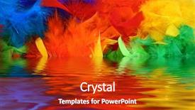  Presentation with gay pride - Audience pleasing slides consisting of gay pride - colorful boa reflected in water backdrop and a crimson colored foreground